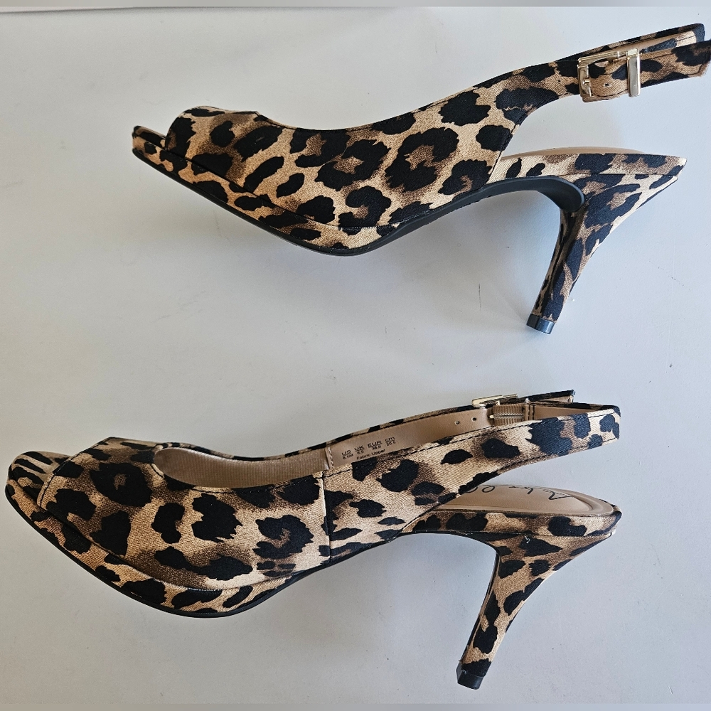 Abella Animal Print Slingback Heels